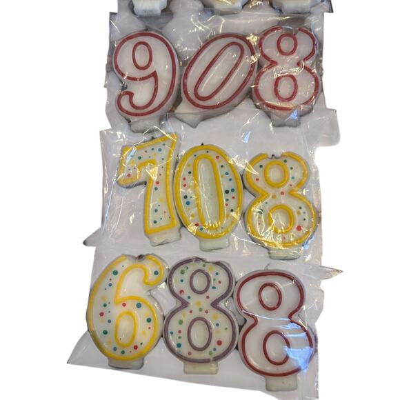 Birthday Candle (21 Used 6 NIP) Numbers Cake Decorations Party Assortment READ - Picture 4 of 6